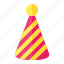 birthday, celebration, cone, decoration, fun, hat, party 