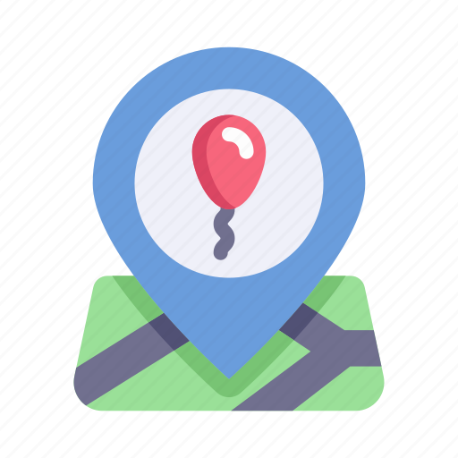Party, celebration, festival, event, birthday, pin, map icon - Download on Iconfinder