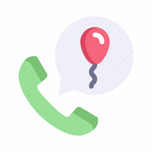 Party, celebration, festival, event, birthday, telephone, balloon icon - Download on Iconfinder
