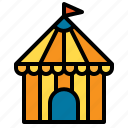 circus, house, party, tent