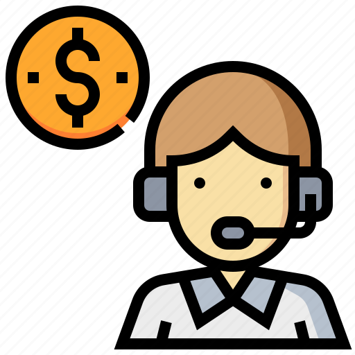Callcenter, consult, currency, man, money, support icon - Download on Iconfinder