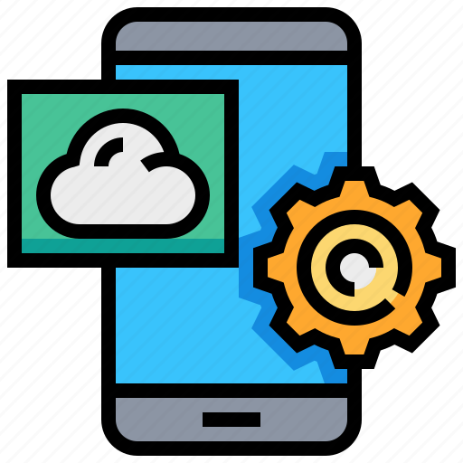 App, cloud, gear, phone, smartphone, weather icon - Download on Iconfinder