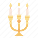 candelabra, crucifixion, messiah, belief, faith, candle, light, flame, candlestick