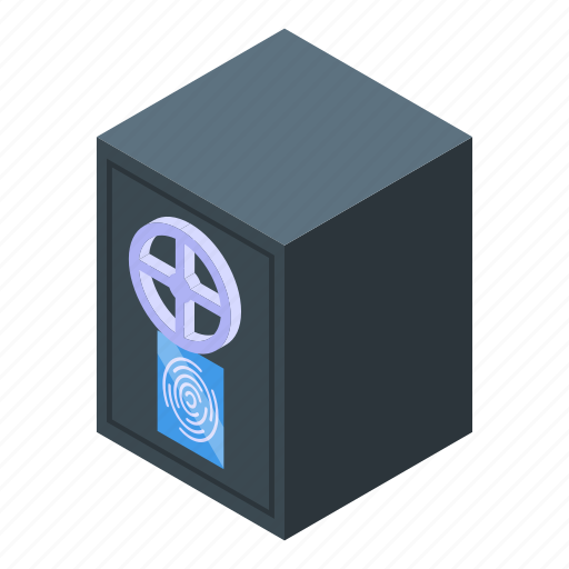 Safe, password, protection, isometric icon - Download on Iconfinder