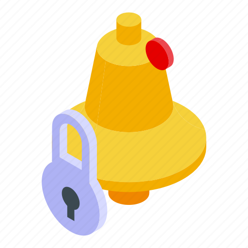 Notification, password, protection, isometric icon - Download on Iconfinder