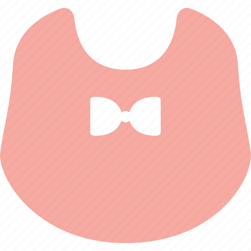 Baby food, bib, eat, infant, meal, pink, ribbon icon - Download on Iconfinder