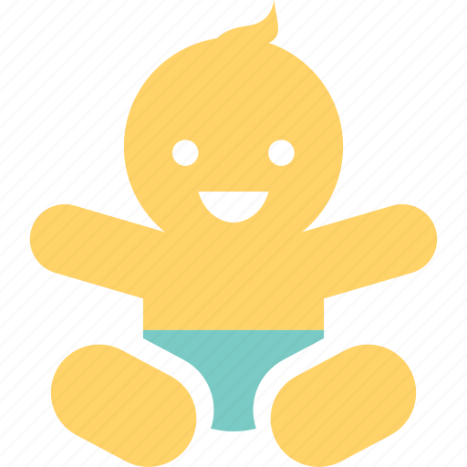 Diaper, doll, infant, kid, puppet, smile, toy icon - Download on Iconfinder