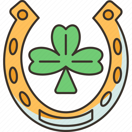 Horseshoe, shamrock, clover, luck, fortune icon - Download on Iconfinder