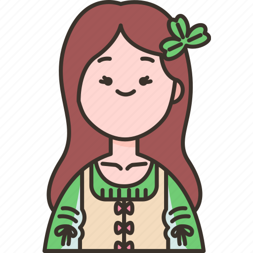 Irish, girl, celtic, traditional, costume icon - Download on Iconfinder