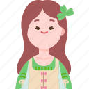irish, girl, celtic, traditional, costume