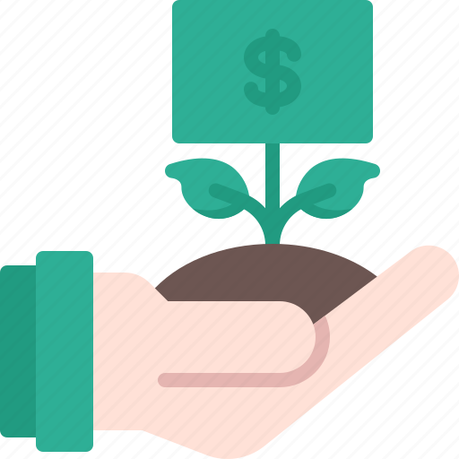 Hand, return, on, investment, payment, growth, money icon - Download on Iconfinder
