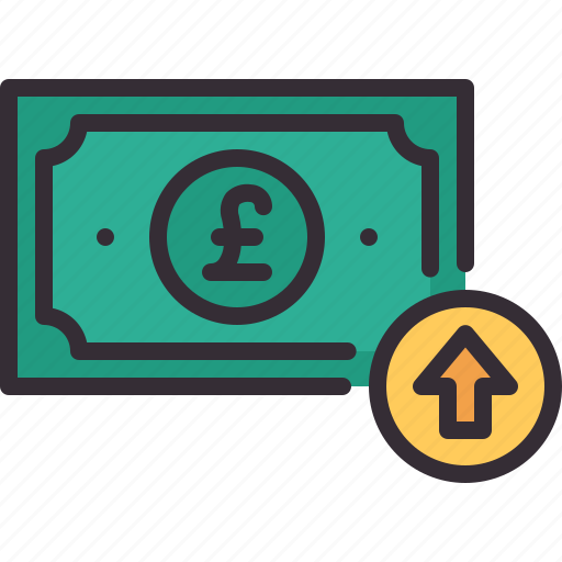 Money, pound, increase, finance, currency icon - Download on Iconfinder