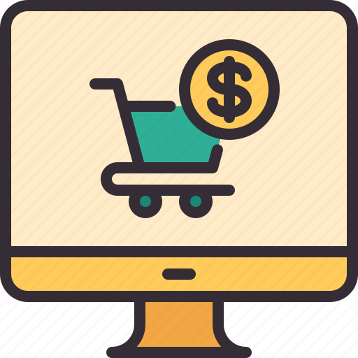 Online, shopping, monitor, cart, ecommerce, shop icon - Download on Iconfinder
