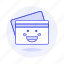 magnetic, payment, credit, smiley, stripe, card 