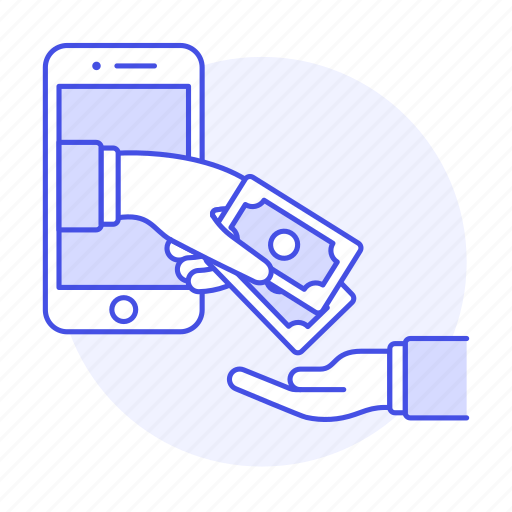 Cash, digital, hand, method, money, payment, smartphone icon - Download on Iconfinder