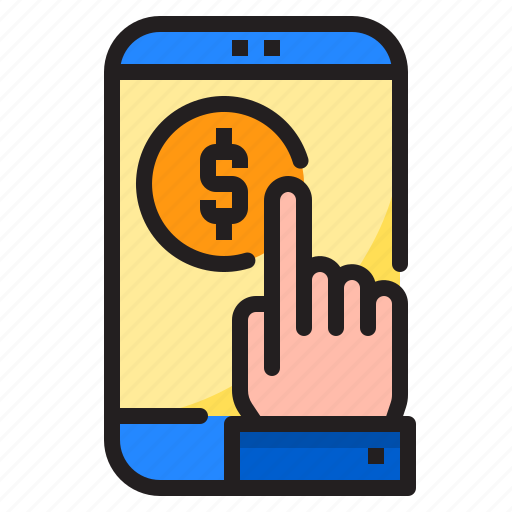 Finance, hand, mobile, money, payment, phone icon - Download on Iconfinder