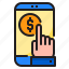 finance, hand, mobile, money, payment, phone 
