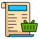 shopping invoice, invoice, receipt, bill, payment