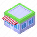 street, shop, payment, cancellation, isometric