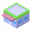 street, shop, payment, cancellation, isometric 