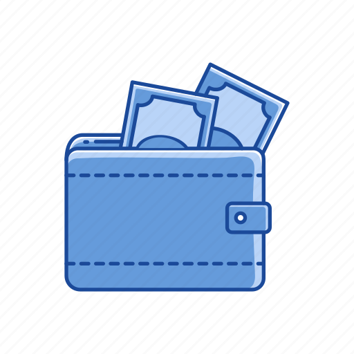 Cash on wallet, leather, purse, wallet icon - Download on Iconfinder