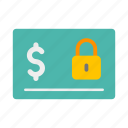 secure payment, card, credit, locked, money