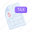 tax receipt, tax report, tax file, tax payment, tax document 
