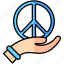 peace, pacifism, hand, interaction 