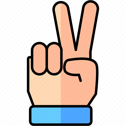 Peace, hand gesture, hand, gesture, finger icon - Download on Iconfinder
