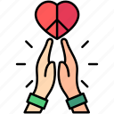 pray, peace, hand and gesture, heart