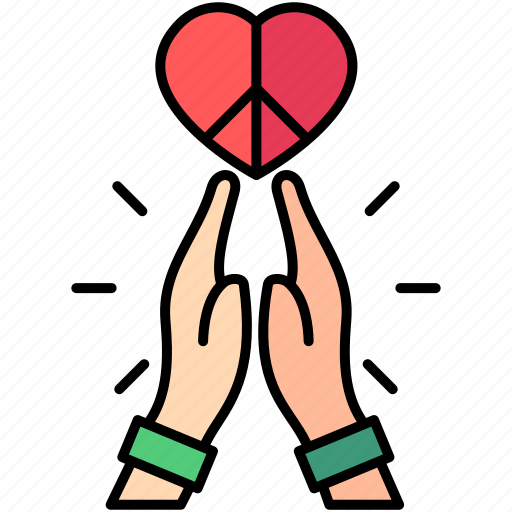 Pray, peace, hand and gesture, heart icon - Download on Iconfinder