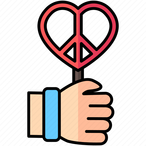 Peace, heart, pacifism, love icon - Download on Iconfinder