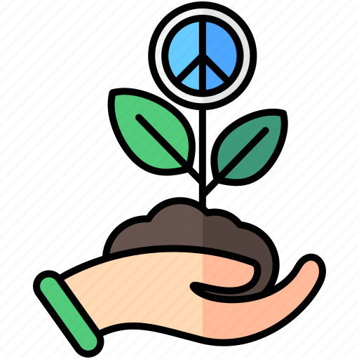 Sprout, pacifism, peace, growth icon - Download on Iconfinder