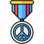 medal, peace, pacifism, award 