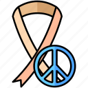 ribbon, award, peace, pacifism