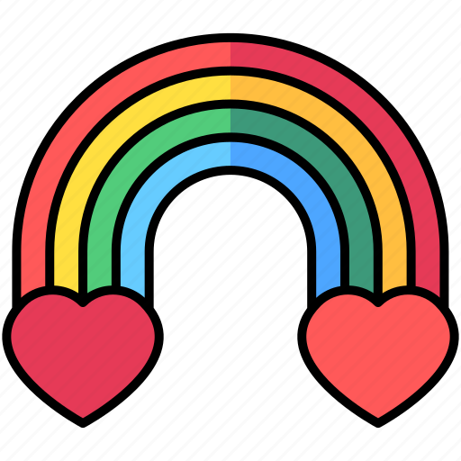Rainbow, heart, love, pacifism icon - Download on Iconfinder
