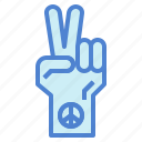 gesture, hand, peace, victory