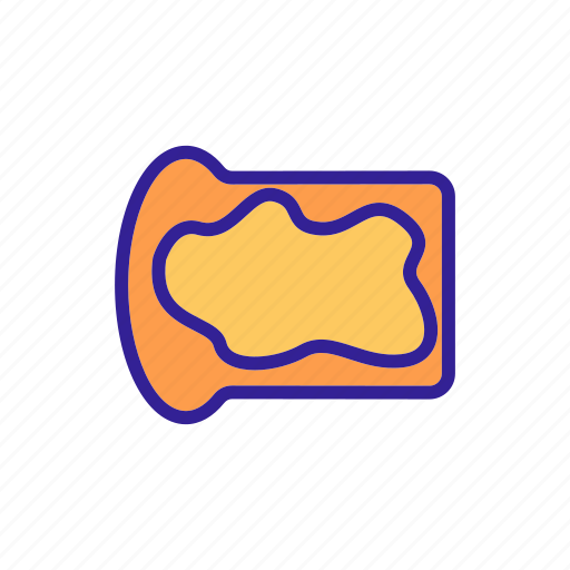Butter, contour, drawing, food, nut, peanut, snack icon - Download on Iconfinder