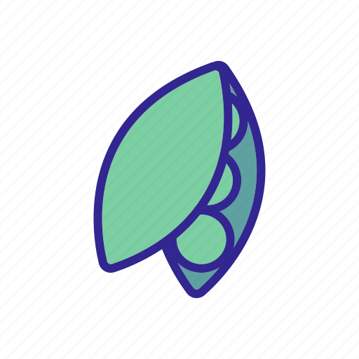 Contour, food, fresh, green, healthy, peas, vegetable icon - Download on Iconfinder