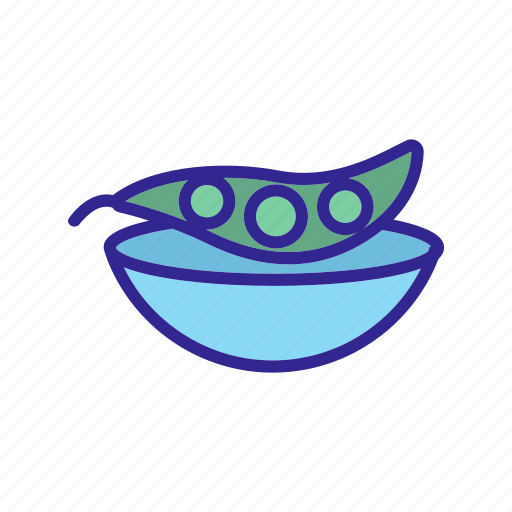Contour, food, fresh, green, healthy, peas, vegetable icon - Download on Iconfinder