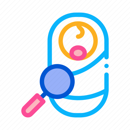 Baby, child, examining, newborn, pediactrics, pediatrics, study icon - Download on Iconfinder