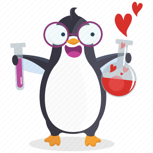 Chemistry, emoji, emoticon, love, penguin, smiley, sticker icon - Download on Iconfinder