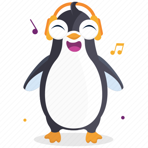 Emoji, emoticon, music, penguin, smiley, sticker icon - Download on Iconfinder