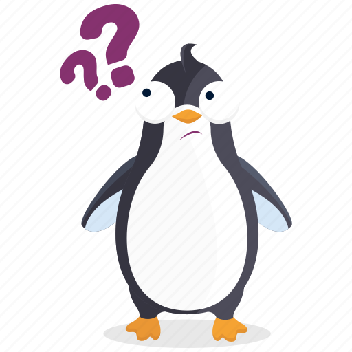 Emoji, emoticon, penguin, question, smiley, sticker, wonder icon - Download on Iconfinder