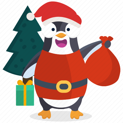 Emoji, emoticon, penguin, santa, smiley, sticker icon - Download on Iconfinder
