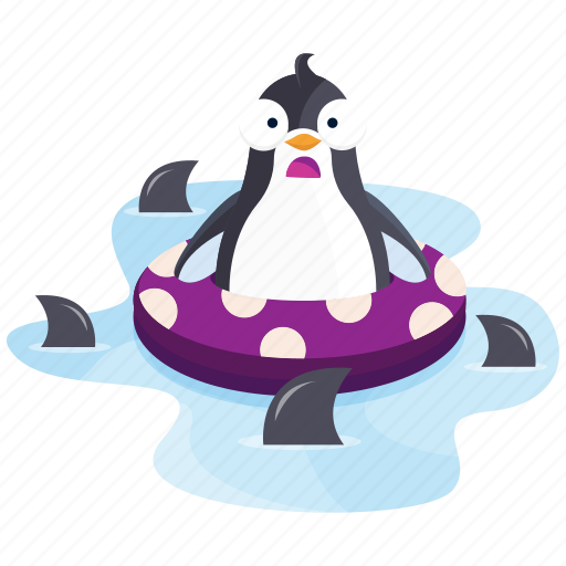 Danger, emoji, emoticon, penguin, shark, smiley, sticker icon - Download on Iconfinder