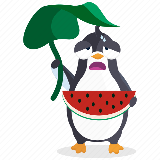 Emoji, emoticon, penguin, smiley, sticker, watermelon icon - Download on Iconfinder