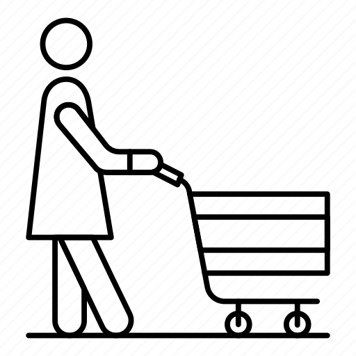 Cart, family, food, love, senior, shop, woman icon - Download on Iconfinder