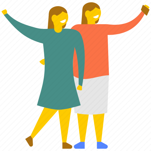 Boy and girlfriend, friendship day, happy friends, people, two best friends illustration - Download on Iconfinder