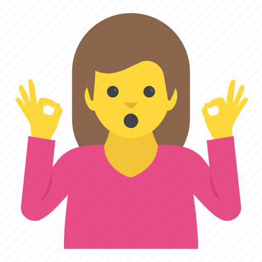 Agree, gesticulate, gesturing, sign language, woman gesturing ok icon - Download on Iconfinder